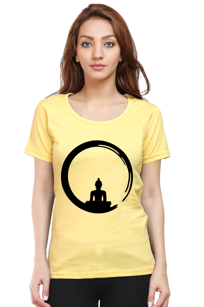 Ink Buddha Art Printed Half Sleeve T-Shirt