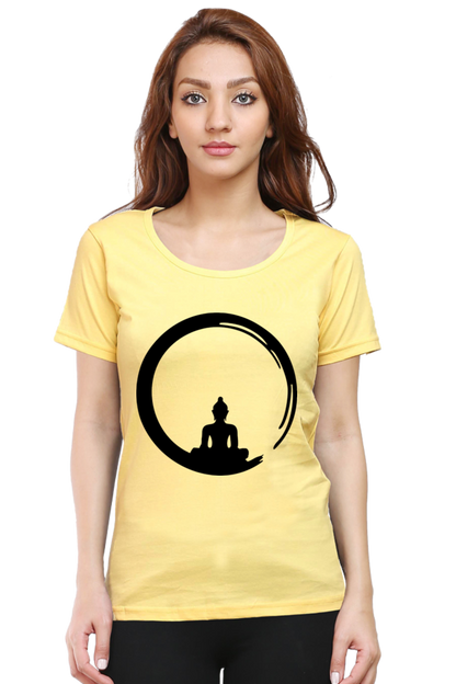 Ink Buddha Art Printed Half Sleeve T-Shirt