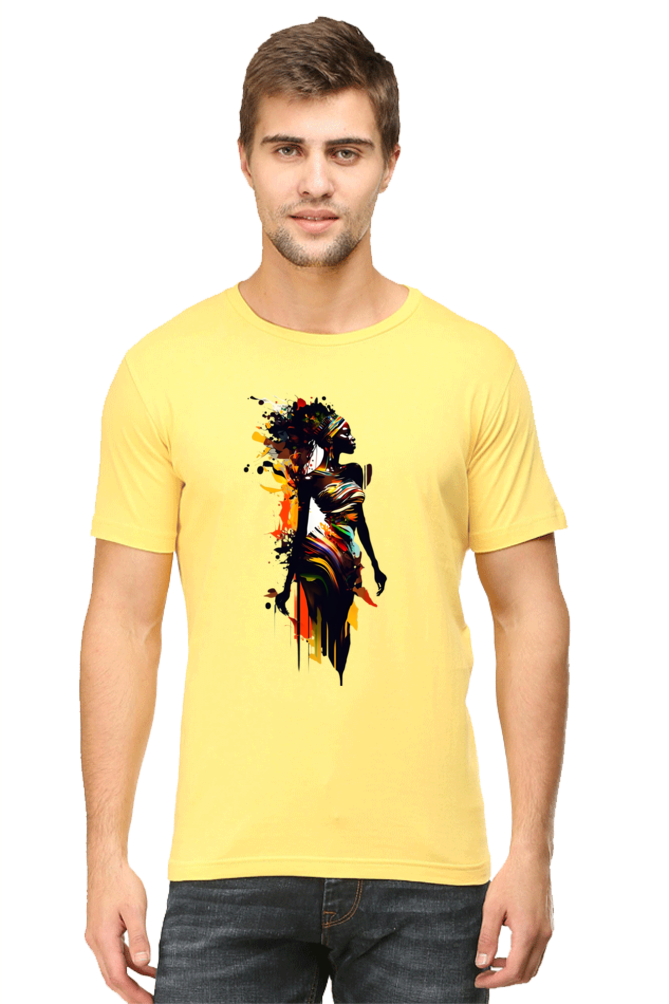 Lady Paint Art Printed T-Shirt