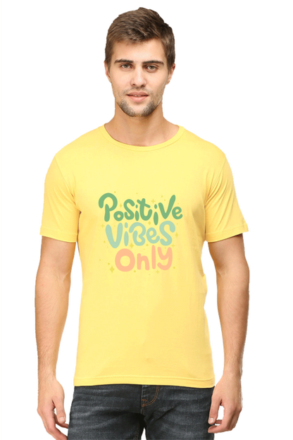 Positive Vibes Only Quote Printed T-Shirt