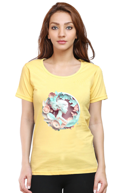 Feminine Allure Half Sleeve Printed T-Shirt