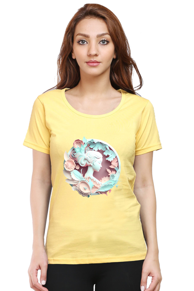 Feminine Allure Half Sleeve Printed T-Shirt