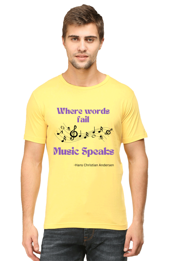 Melody Speaks Quote Printed T-Shirt