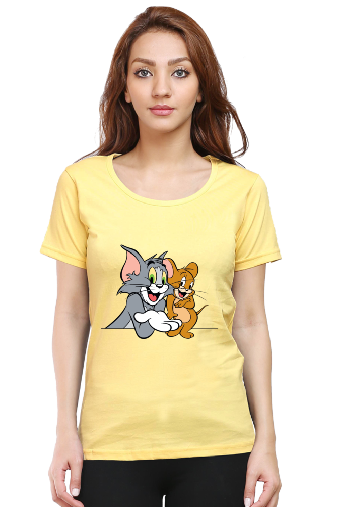 Tom & Jerry Hilarity Printed Half Sleeve T-Shirt