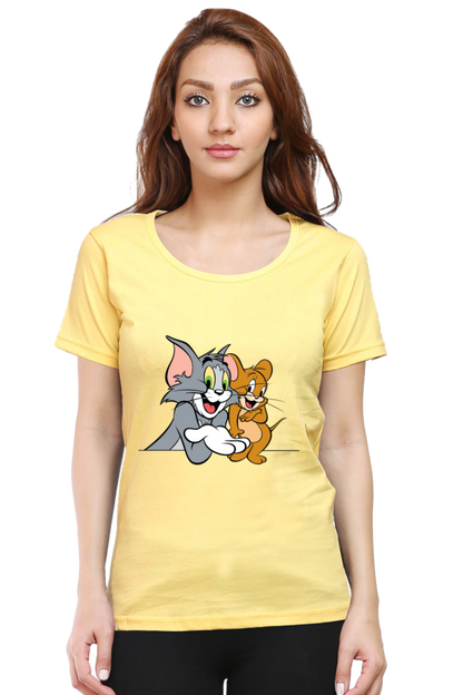 Tom & Jerry Hilarity Printed Half Sleeve T-Shirt