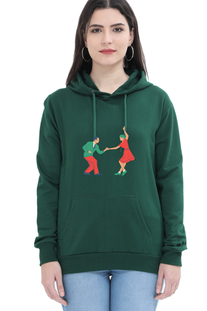 Dancing Couple Printed Hoodie Sweatshirt