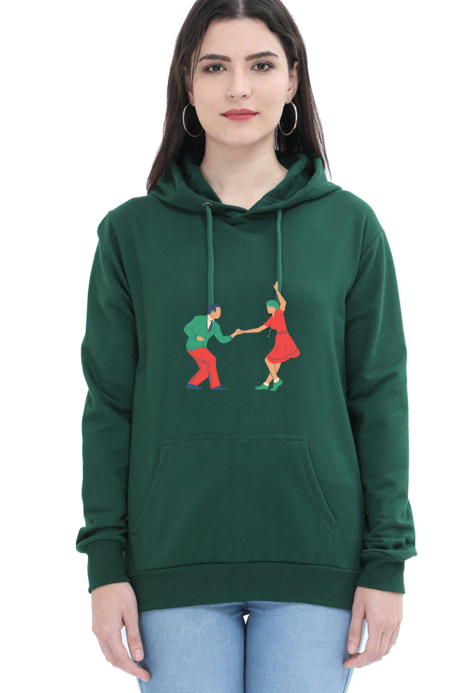 Dancing Couple Printed Hoodie Sweatshirt