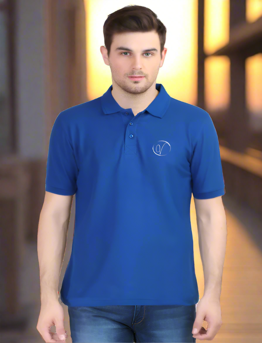 Royal Blue Formal Polo T-Shirt