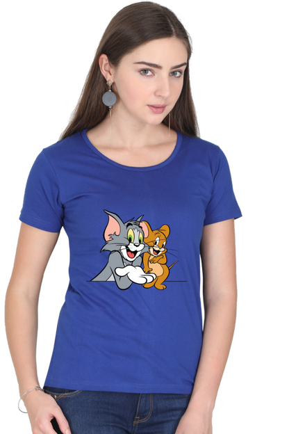 Tom & Jerry Hilarity Printed Half Sleeve T-Shirt