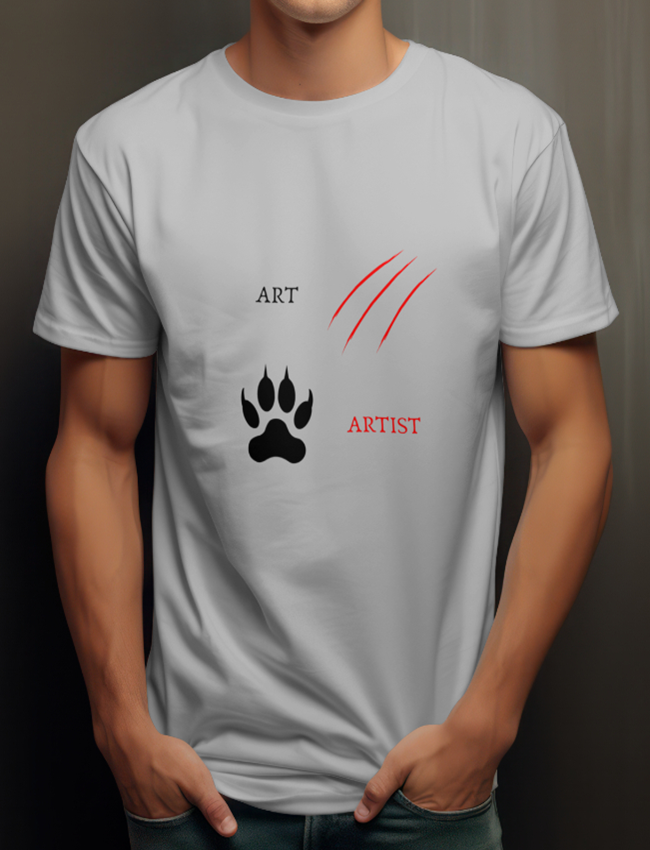 Lion Art & Artist Printed T-Shirt