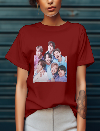 BTS Army Printed Half Sleeve T-shirt