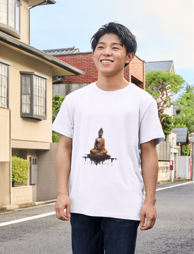 Buddha Clipart Printed T-Shirt