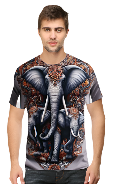 Colorful Elephant Art Print T-Shirt