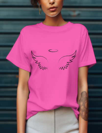 Celestial Wings Half Sleeve Printed T-shirt