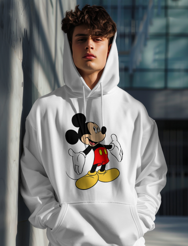 Classic Mickey Unisexual Printed Hoodie Sweatshirt