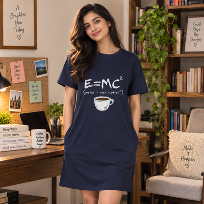 Science Inspired Printed T-Shirt Dress