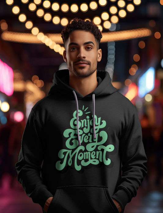 Enjoy Moments Printed Unisexual Hoodies Sweatshirt