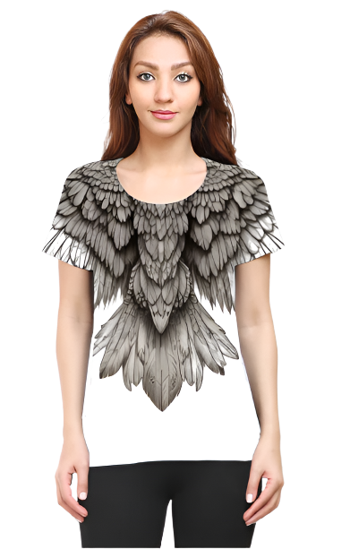 Flying Hawk Design printed T-Shirt