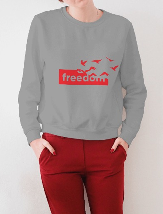 Freedom Thought Printed Sweatshirt