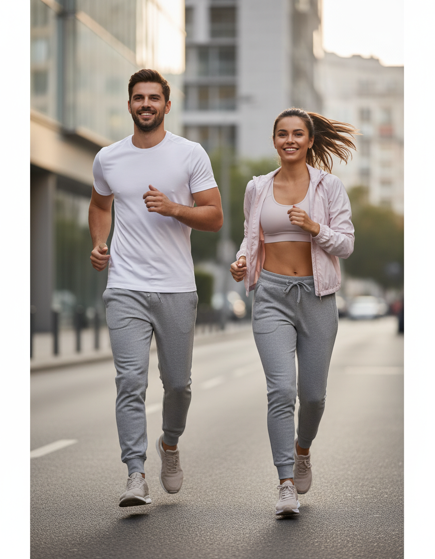 Grey Melange Unisex Joggers