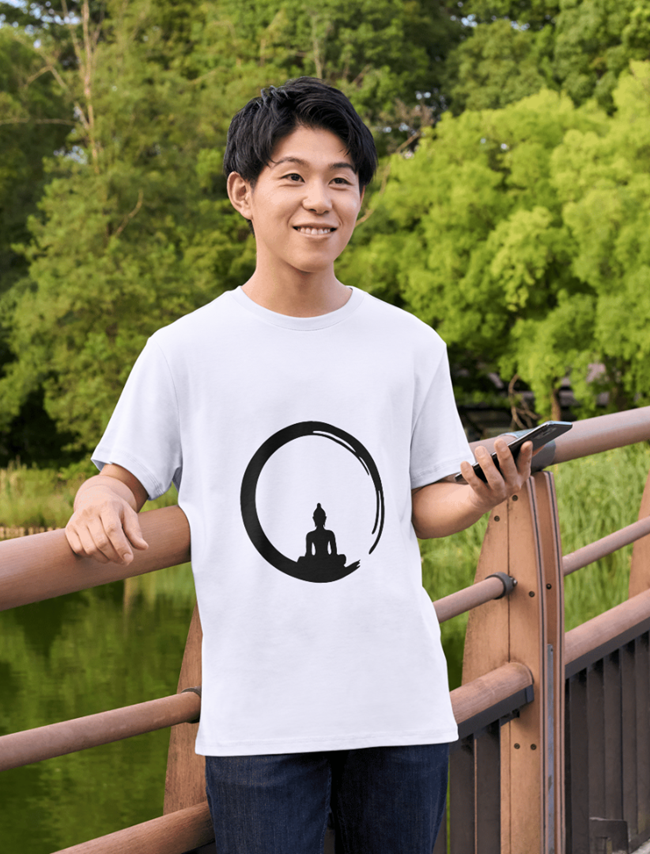 Ink Buddha Art Printed T-Shirt