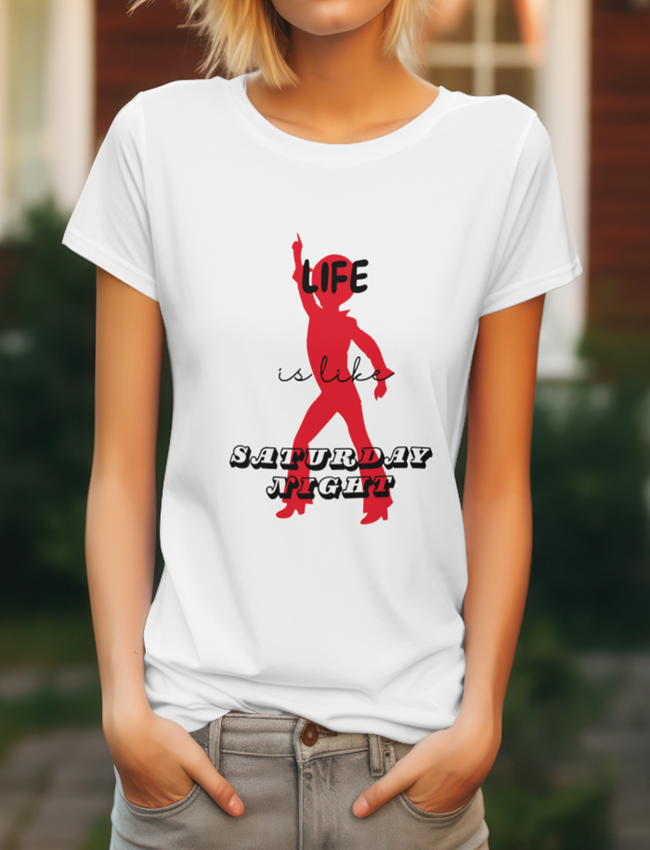 Life Quote Design Half Sleeve Printed T-Shirt