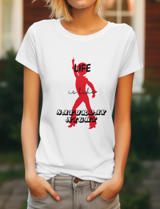 Life Quote Design Half Sleeve Printed T-Shirt