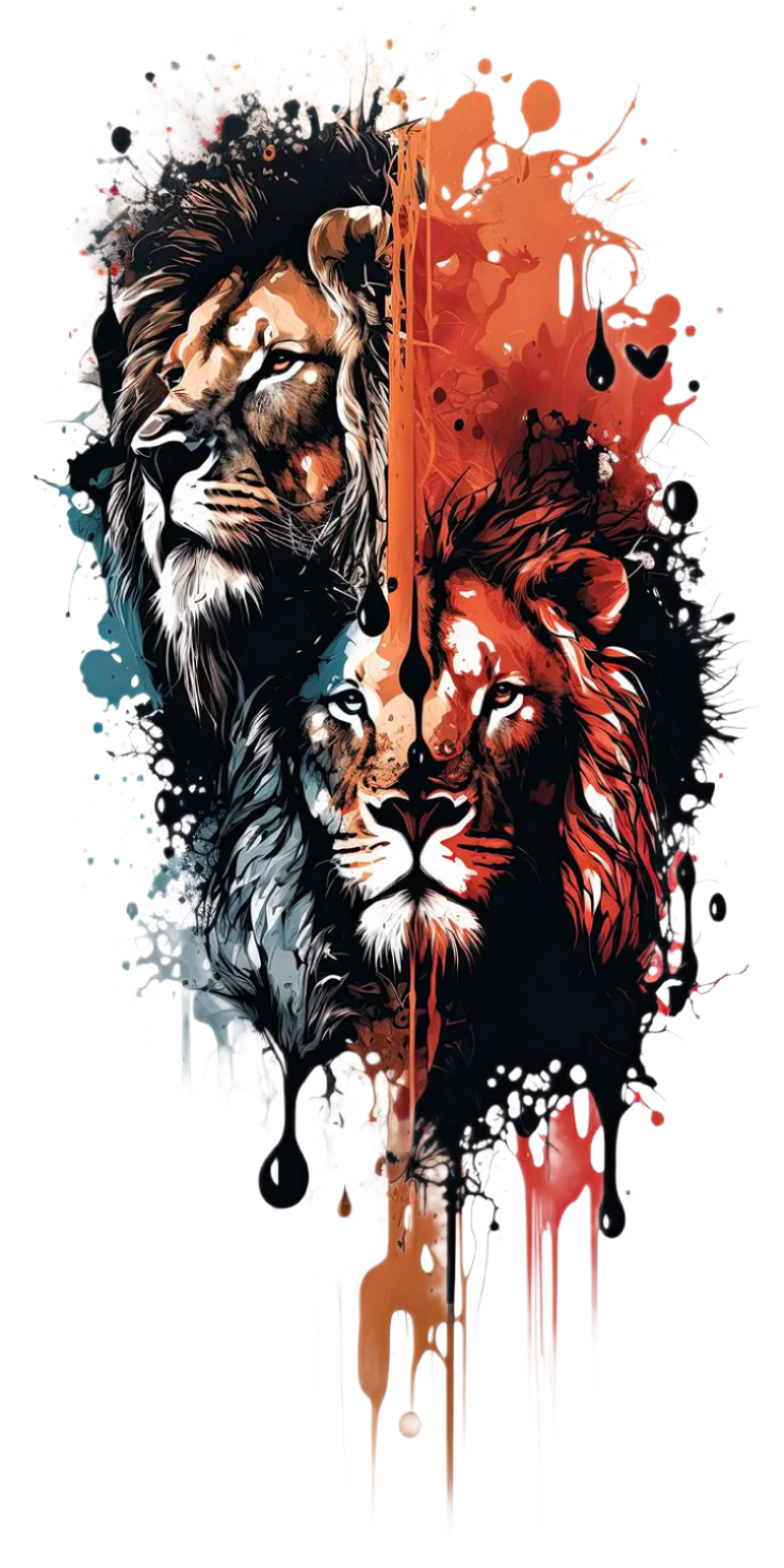 Lion Pride Art Printed T-Shirt