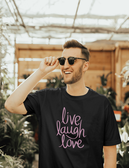 Live Laugh Love Quote Printed T-Shirt