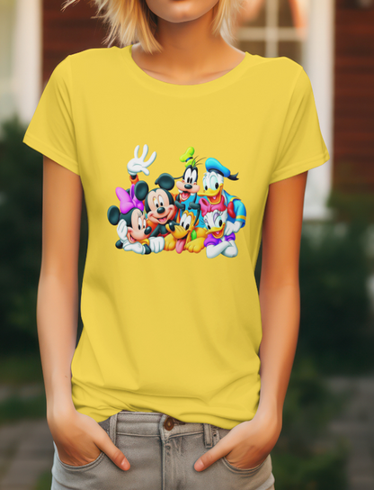 Mickey Mania Printed Half Sleeve T-Shirts