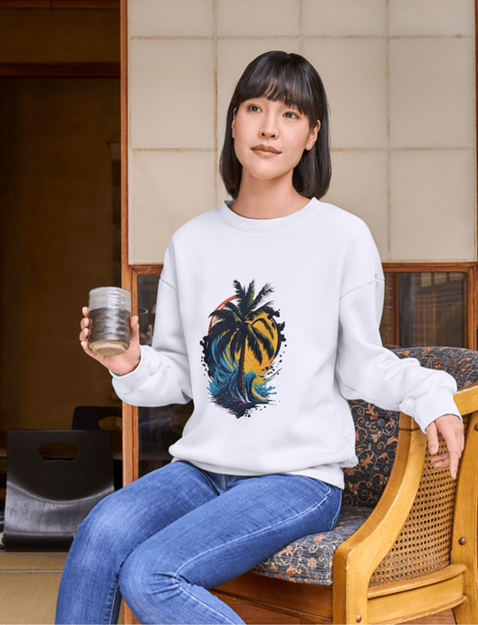 Beach Nature Art Printed Sweatshirt