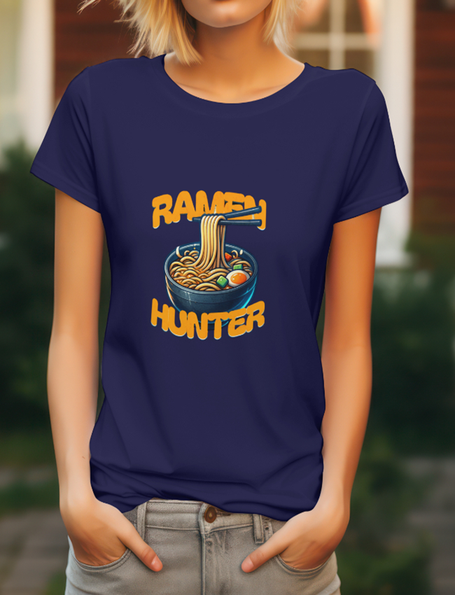 Ramen Hunter Printed Half Sleeve T-Shirt