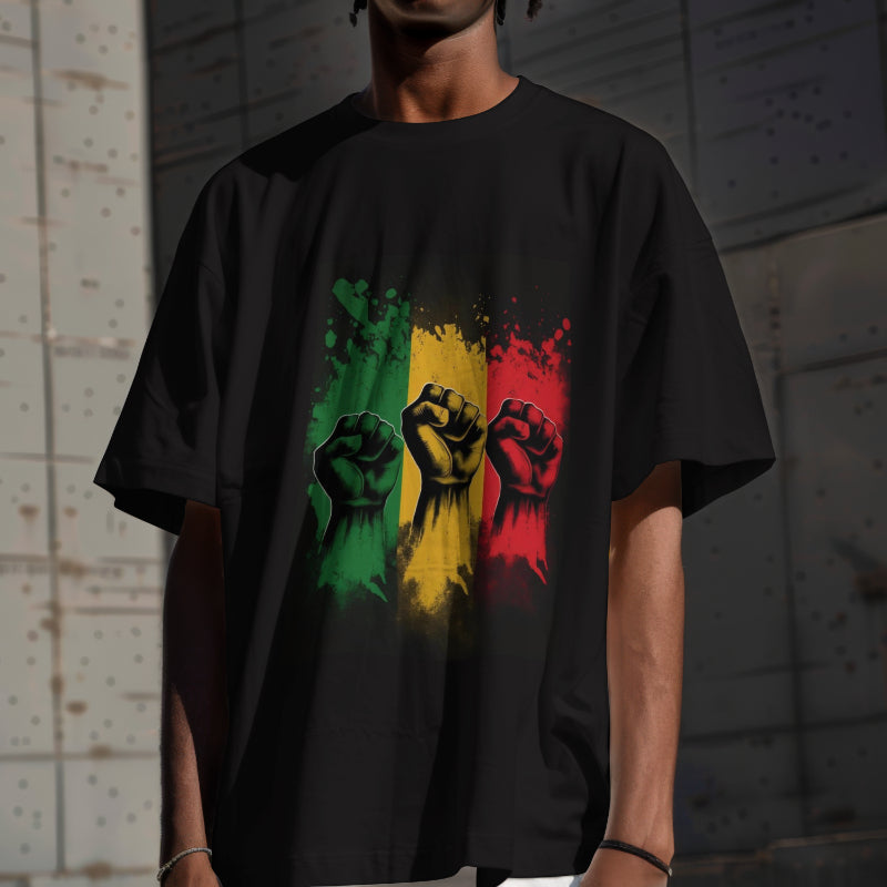 Revolution Hands Printed Oversized Unisexual T-Shirts
