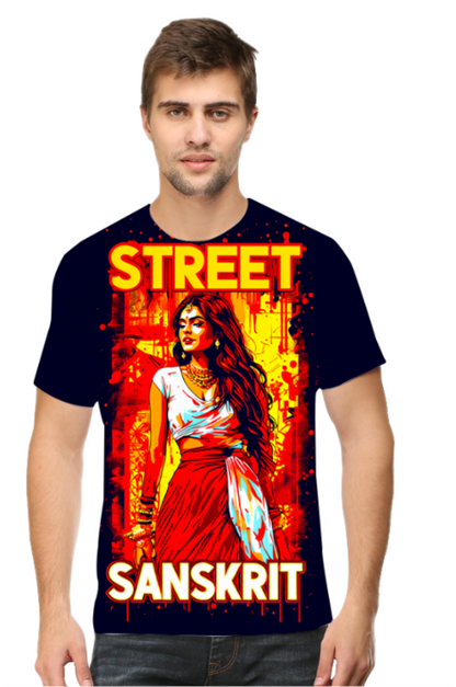 Sanskrit Graffiti Art Print T-Shirt