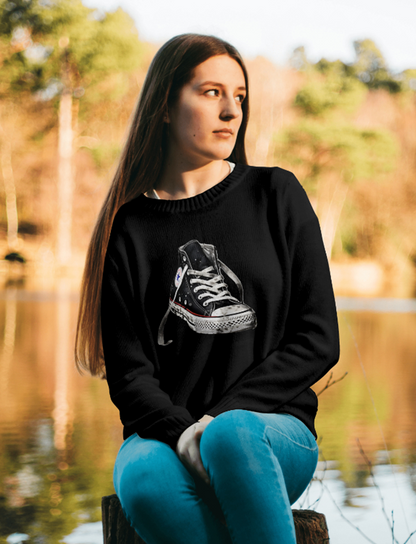 Shoe Prints Design Unisexual Sweatshirt