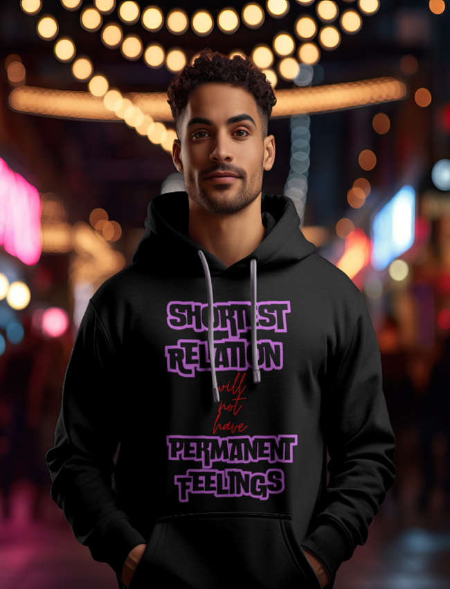 Relation Feeling Quote Printed Unisexual Hoodie Sweatshirt