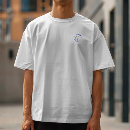 Unisex Terry Oversized White Tee