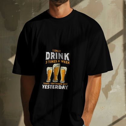 Today Tomorrow Yesterday Oversized Printed Unisexual T-Shirt