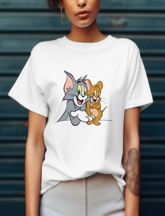 Tom & Jerry Hilarity Printed Half Sleeve T-Shirt