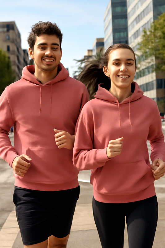 Coral Plain Unisex Hoodie