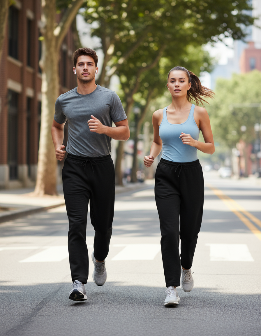 Black Sweatpants, unisex sweatpants, Activewear, sweatpants at Rs.879