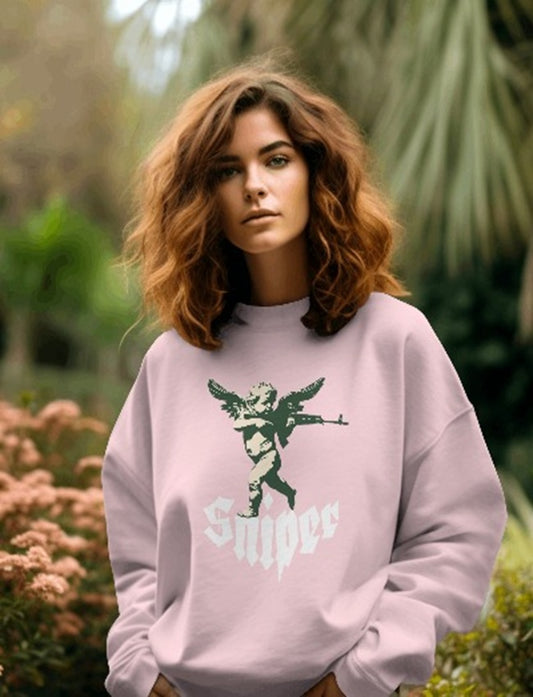 Cupid Sniper Printed Sweatshirt